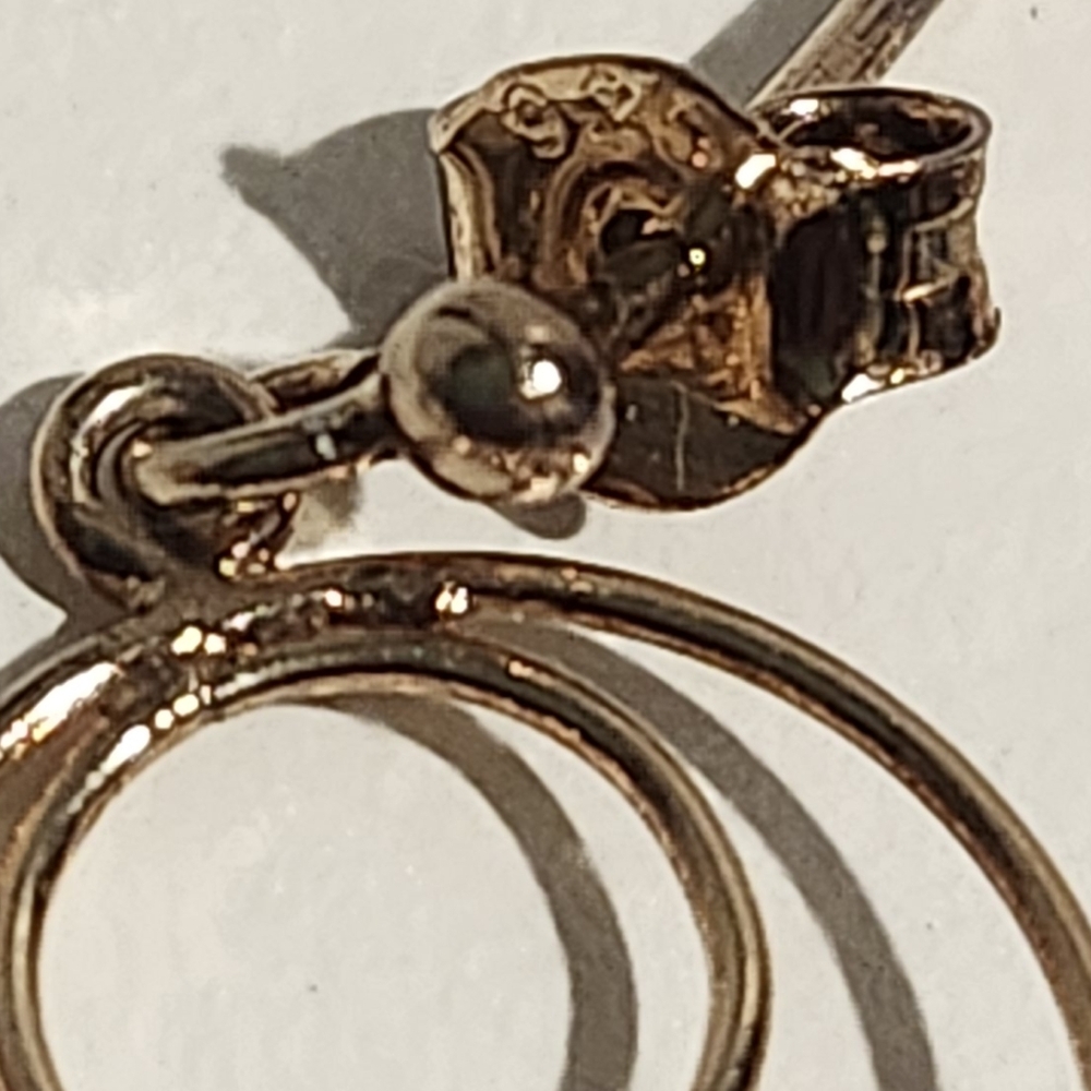 10k Gold Dipped Sterling Earrings - image 3